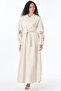 Embroidered Cotton Maxi Dress Cream - 2