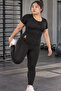 Unisex Original Thermal Sauna Bottom Top Zippered Short Sleeve Tights Sweating Tracksuit Set - 8