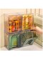 Stackable Transparent Storage Containers,4 Pack Multi-Purpose Organizer Bins for Pantry,Fridge,and Office - 4