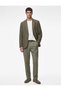 Regular Fit Long Sleeve Pocketed Buttoned Shirt Collar Blazer Jacket