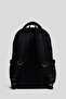Scout Black Water Repellent Washable Gabardine High School University Daily Backpack, Black - 7