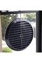 Natural Gas Combi Ventilation Round Kitchen Glass Vent Black 18 cm Air Flow Duct Safety Gas Vent - 6