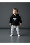 Boy's Teddy Bear Patterned Hooded Tracksuit Set