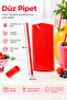 Bellows-Free Straight Red Straws 100 Pieces