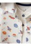 3-Piece Organic Space Patterned Baby Tracksuit Set - 4