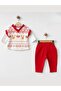 Baby Boy Organic Body Suit and Sweater Christmas Themed 3-Piece Set - 2
