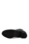 Women/Girls Black Floater Zippered Thick Heeled Genuine Leather Boots - 5