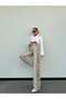 High-Waisted Snake Skin Patterned Wide-Leg Denim Trousers - Eye-Catching Snake Skin Jeans - 5