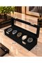 علبة الساعة 5 قطع ألكانترا باللون الأسود - 3