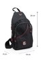 Seventeen Single Shoulder Strap Crossbody Bag for Women Men Back Shoulder Chest Bag Bodybag Black Red 74 - 3