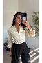 Yellow Corset Detailed Hooked Shirt