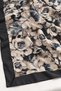 Black Peony Dream Patterned Organic Shawl - 3