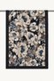 Black Peony Dream Patterned Organic Shawl - 2