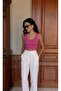 Sleeveless Strappy Square Neck Women's Knitted Blouse