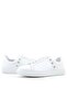 Genuine Leather Women's White Lace-Up Star Sneaker Shoes - 7