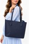 Women's Navy Blue Scarf Detailed Medium Size Hand and Shoulder Bag-Bd6086Bd - 2