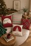 Set of 4 Double-Sided Digital Printed New Year Themed Pillow Cases Throw Pillow Set – Zippered, 43X43 cm