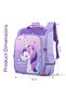 Cute Unicorn Printed Backpack, 15 Inches, Adjustable Straps – Purple - 8
