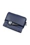 Men's Navy Blue Hand and Bracelet Belt Portfolio Bag Handbag - 4