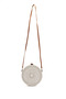 Women's Beige Straw Braided Long Strap Shoulder Bag - 5