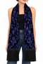Devore Velvet Tassel Detail Shawl