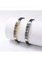Men's Patterned Steel Bracelet - Black - 2