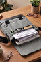 Gk15 Postman Vertical Crossbody Bag Gray Black - 3