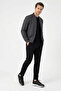 Men's Black Lycra Rubber Laced Genuine Leather Comfort Sneaker - 3