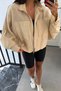 Transparent Jacket Shirt with Large Pockets and Standing Collar Per9753 - 2
