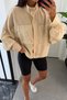 Transparent Jacket Shirt with Large Pockets and Standing Collar Per9753 - 3