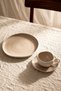 Roma Beige Porcelain 18 Piece Cake and Tea Serving Set