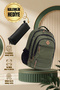 GK19 UNISEX SCHOOL BACKPACK STUDENT DAILY TRAVEL HOLIDAY SPORTS WALKING TRAVEL SIGHTSEEING CAMPE DAILY GREEN