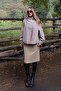 Beige Red Lined Plaid Jacket - 9054 - 4