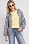 Stone Hooded Woven Jacket Lby0087 Gray
