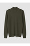 Khaki Half Turtleneck Striped Men's Knitwear Sweater from Guliis Store - 7