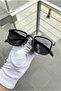 Polarized Glass Black Men's Sunglasses with Metal Hinges