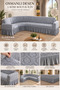 Jacquard L Corner Sofa Cover ,Sofa Cover Shawl Pattern (350cm) - 2