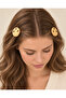2-Piece Chocolate Cookie Design Hair Clips – with Metal Clips