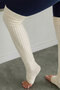 Toeless Elastic Above-Knee Basic Cotton Leggings - 8