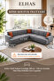Jacquard L Corner Sofa Cover ,Sofa Cover Shawl Pattern (350cm) - 3