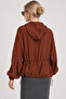 Stoned Hooded Woven Jacket Lby0087 Brown - 6