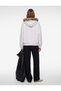 Printed Shawl Collar Faux Fur Hooded Sweatshirt with Kangaroo Pockets - 3