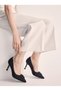 Lyra Pia Women's Pointed Toe Thin Heeled Shoes 00123009 Matte Black - 2