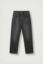 Men's Baggy Washed Straight Leg Jean Trousers Black