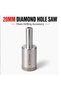 20mm Diamond Hole Saw Drill Bit, Diamond Coated Core Drill Bit for Ceramic Tile, Glass, Marble, Granite & Stone, Straight Shank Round Hole Cutter for DIY & Home Repair - 2