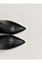 Masculine Women's Heeled Boots Pointed Toe Zippered Thick Heel - 3