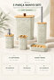Natural Bamboo Detailed 5-Piece Bathroom Set, Sage Green, 8 Liters, 21 X 19 X 25 cm - 2