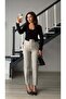 Gray flatolu fabric trousers - 4
