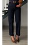 Navy blue belted skater jeans - 3