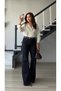 Navy blue lycra side pocket spanish jean - 5